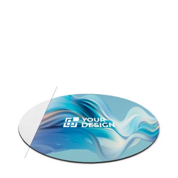 Tappetino per mouse rotondo con base in gomma e spessore 2 mm