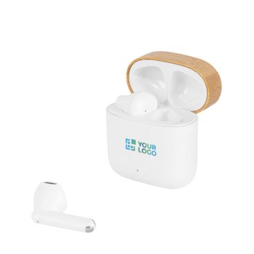 Cuffie wireless con custodia in bambù e 5 ore di autonomia