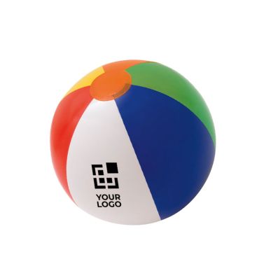 Palla da spiaggia gonfiabile con spicchi colorati in PVC opaco ø21 cm