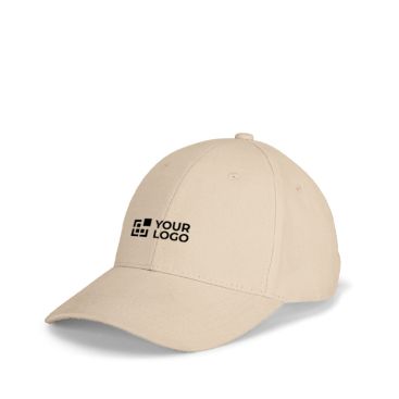 Cappellino regolabile in cotone spazzolato a 6 pannelli 260 g/m²
