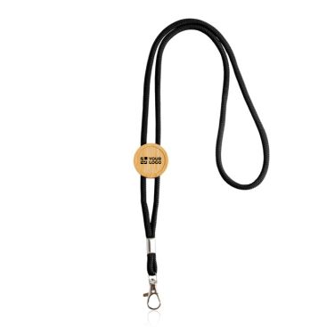 Lanyard ecologico con design tubolare e regolatore in bambù