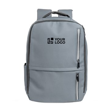 Zaino soft con dettagli riflettenti e fascia per trolley 15.6''