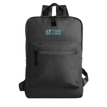 Zaino in pelle PU con design sottile e finitura elegante 15.6''