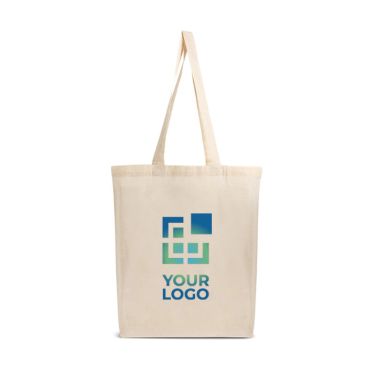 Tote bag 100% cotone con manici lunghi ideale per la spesa 140 g/m2