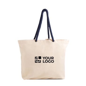 Borsa mare in tela grande con manici a cordoncino da 220 g/m2