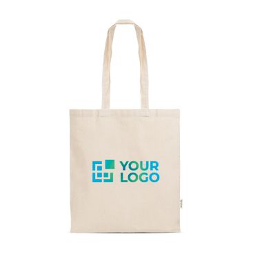 Borsa shopper con manici lunghi in materiale ecologico 140 g/m²