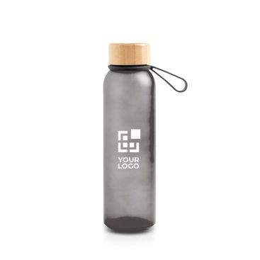 Borraccia in plastica riciclata finitura opaca e tappo in bambù 350ml