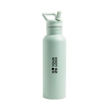 Borraccia termica in acciaio inox con cannuccia pieghevole 500ml