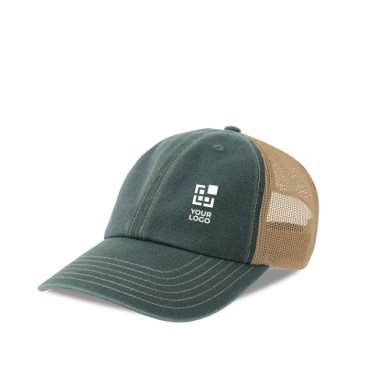 Cappellino trucker a 6 pannelli con rete traspirante e chiusura in velcro