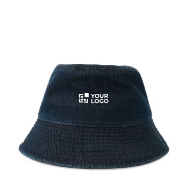 Cappello tipo Panama in denim di cotone riciclato tinto con DyStar®