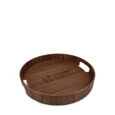 Vassoio bicolore in legno certificato con maniglie integrate