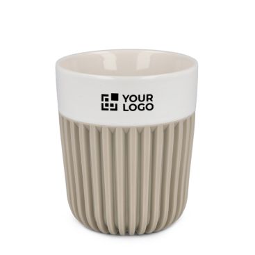 Tazza in porcellana prodotta in Europa con fascia isolante 280 ml