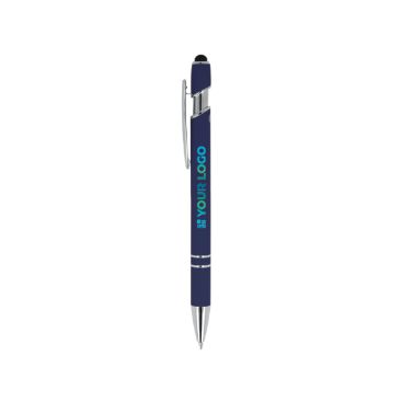 Penna in alluminio riciclato con clip robusta e inchiostro blu