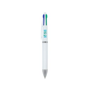 Penna a sfera 4 colori con inchiostro multiplo nero blu rosso e verde