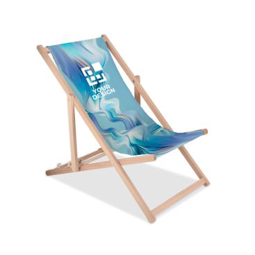 Sdraio da spiaggia pubblicitaria in legno da sublimare