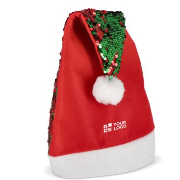 Cappello originale di Babbo Natale in paillettes bicolori