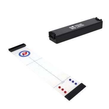 Gioco compatto di curling da tavolo portatile con custodia di stoccaggio