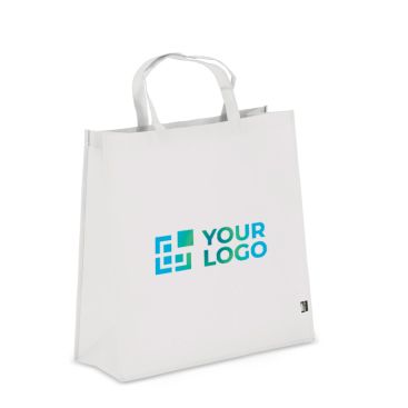 Borsa per trasporto in RPET con soffietto e manici corti 75 g/m²