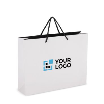Borsa carta con manici e interno nero da personalizzare 40×12×30cm Borsa carta con manici e interno nero da personalizzare 40×12×30cm