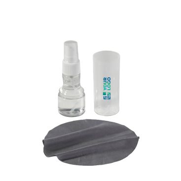Dispenser in plastica per pulizia schermi con panno in microfibra 30ml