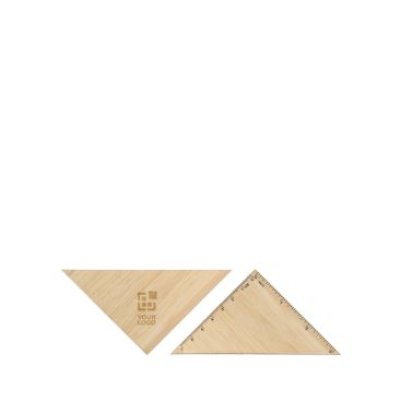 Squadra in bambù personalizzabile per disegno o geometria