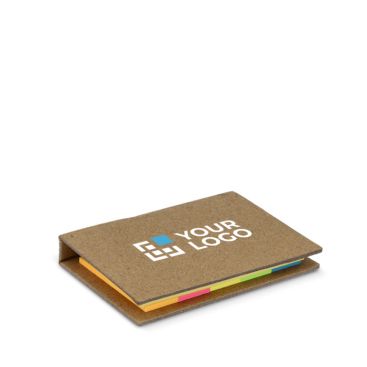 Portablocco di carta kraft con memo stickers in 2 formati