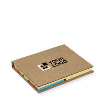 Portablocco di carta kraft con post-it in vari formati
