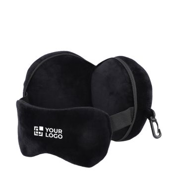 Cuscino da viaggio 2 in 1 con mascherina integrata e custodia