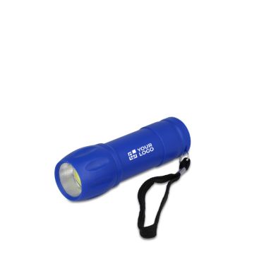Torcia brandizzata in plastica riciclata in vari colori con luce COB