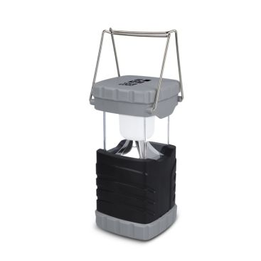 Lampada portatile in plastica riciclata con manico in metallo