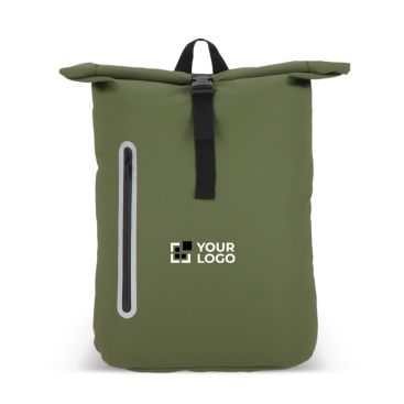Zaino roll-top in PU con dettagli riflettenti 20L