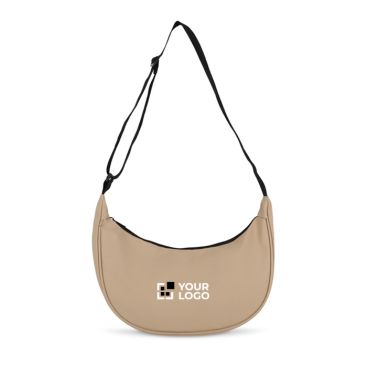 Borsa a tracolla in PU a forma di mezzaluna con cinghia regolabile