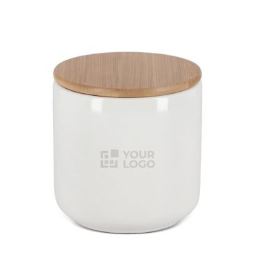 Barattolo in ceramica per conservare alimenti coperchio in bambù 550ml
