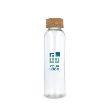 Boraccia promozionale in vetro riciclato con tappo in sughero 500ml