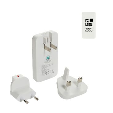 Caricatore piatto ultrafine con spine da viaggio e USB-C 65W