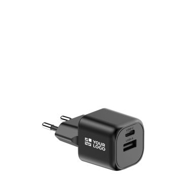 Caricatore USB in plastica riciclata con connettore UE 20W Monterey