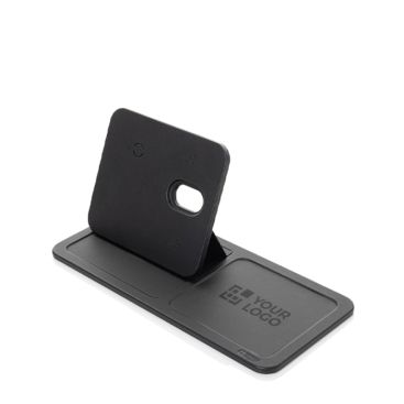 Caricatore wireless pieghevole 3 in 1 e vassoio da tavolo in PU RCS
