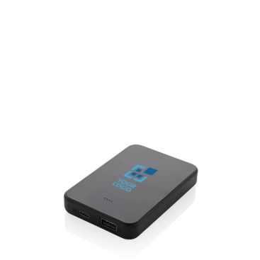 Power bank in plastica riciclata con due porte da 5.000 mAh