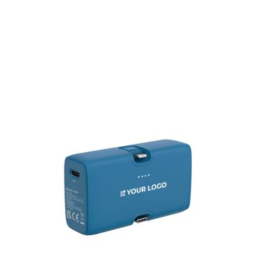 Power bank in plastica riciclata con indicatore di carica e 20W