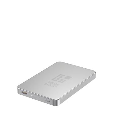 Power bank magnetico ecologico con ricarica wireless 15W 5000 mAh