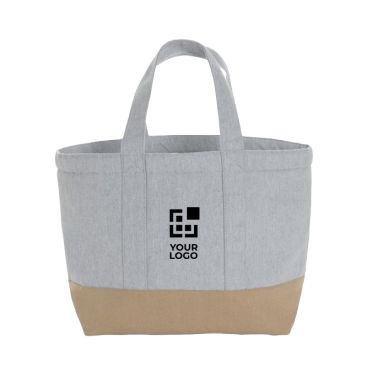 Piccola borsa frigo in tela a due colori