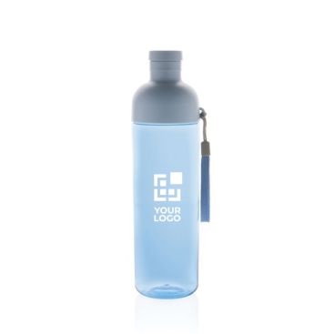 Borraccia satinata in rPET con laccetto nel tappo da 600 ml