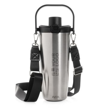 Borraccia termica in acciaio inox riciclato con cordino 600 ml