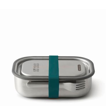 Lunch box in acciaio inox con posate e fascia Black+Blum da 1 litro