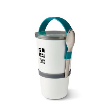 Lunch pot tipo bicchiere con 2 contenitori ermetici Black+Blum 900ml