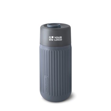 Bicchiere termico da viaggio in vetro con custodia in silicone Black & Blum 340 ml