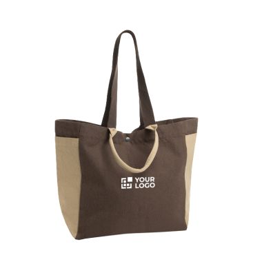 Borsa shopper-weekender in tela riciclata, capacità 18 L, 400 g/m²
