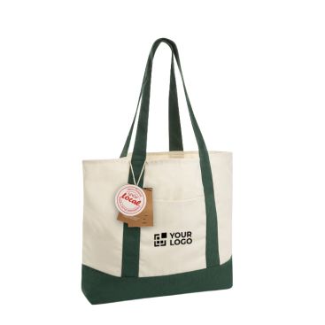 Borsa tote in cotone riciclato con design messaggio 20 L 350 g/m²