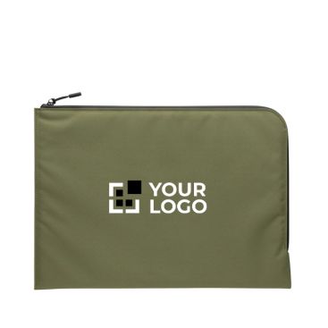 Custodia per laptop con zip da personalizzare vista area di stampa