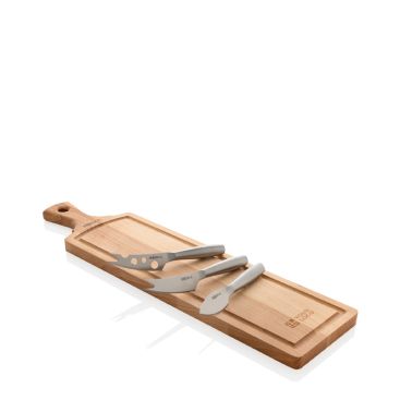 Set per formaggi con tagliere in legno e coltelli Boska